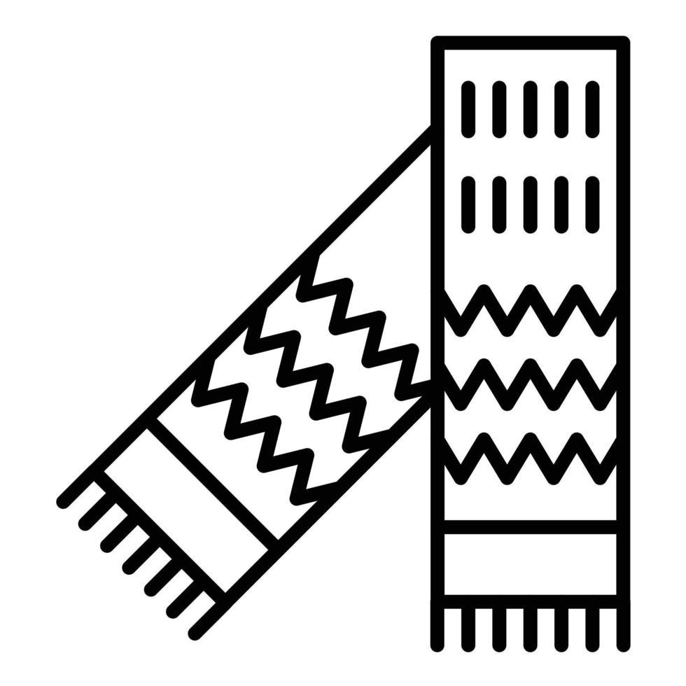 ícone de linha de lenço vetor