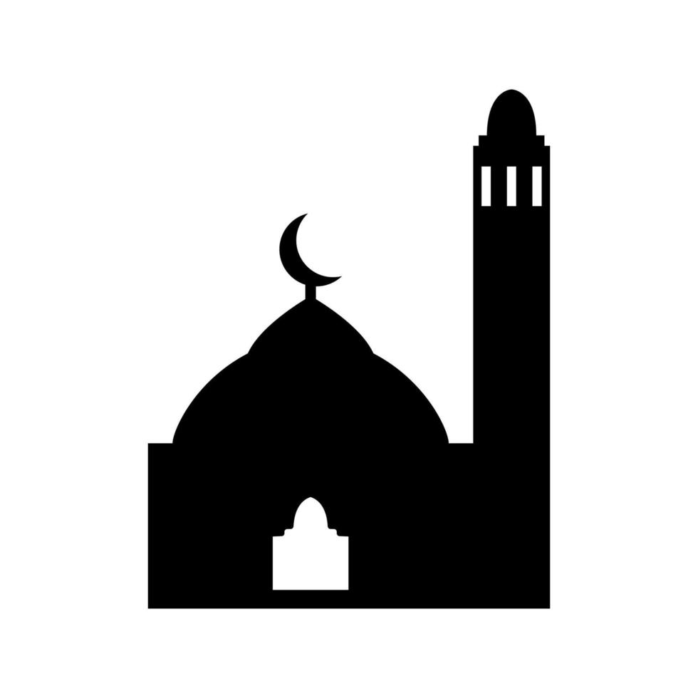 silhuetas da mesquita. ícone de mesquita. vetor de mesquita
