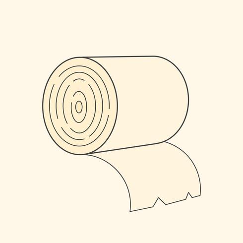 Ilustração de vetor de papel higiênico para t-shirt, etiquetas, panfletos