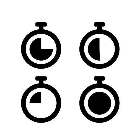 Relógio, ícone, símbolo, sinal vetor