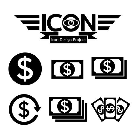 sinal de símbolo de ícone de dinheiro vetor