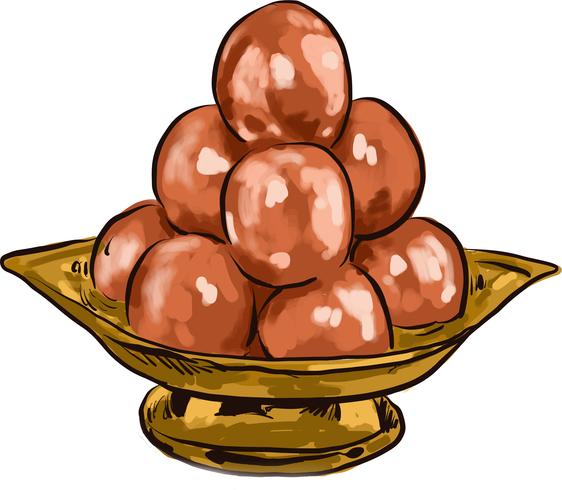 Gulab Jamun ilustração vetorial vetor