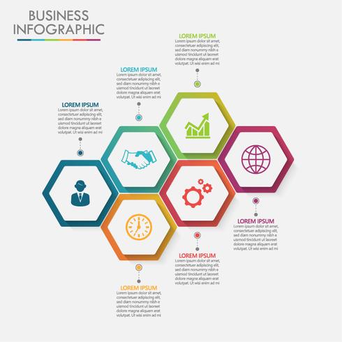 Visualização de dados corporativos. ícones de infográfico de cronograma projetados para modelo abstrato vetor