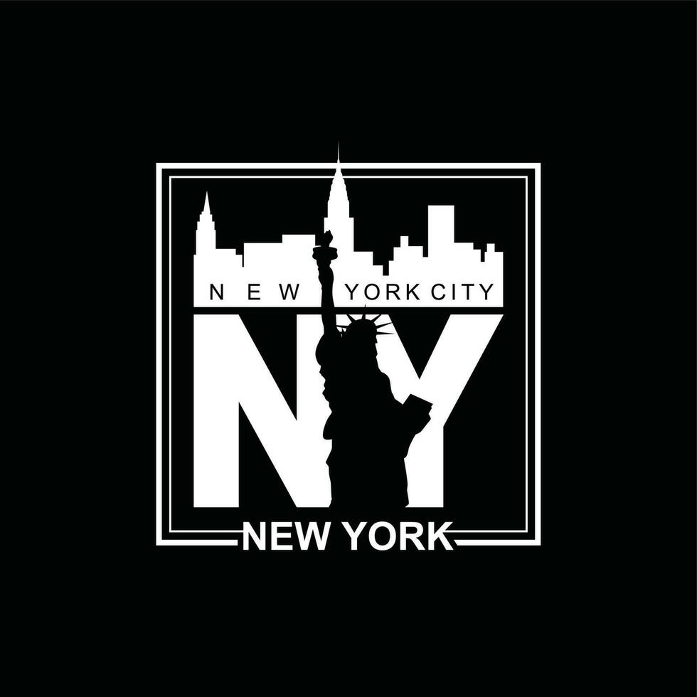 ny new york elemento de moda masculina e cidade escudo moderno na ilustração de design.vector gráfico tipografia. vetor