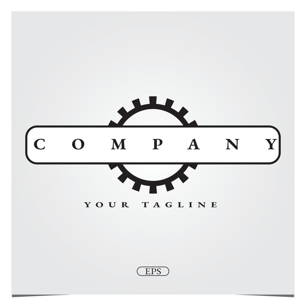 logotipo da indústria de engrenagens modelo elegante premium vetor eps 10