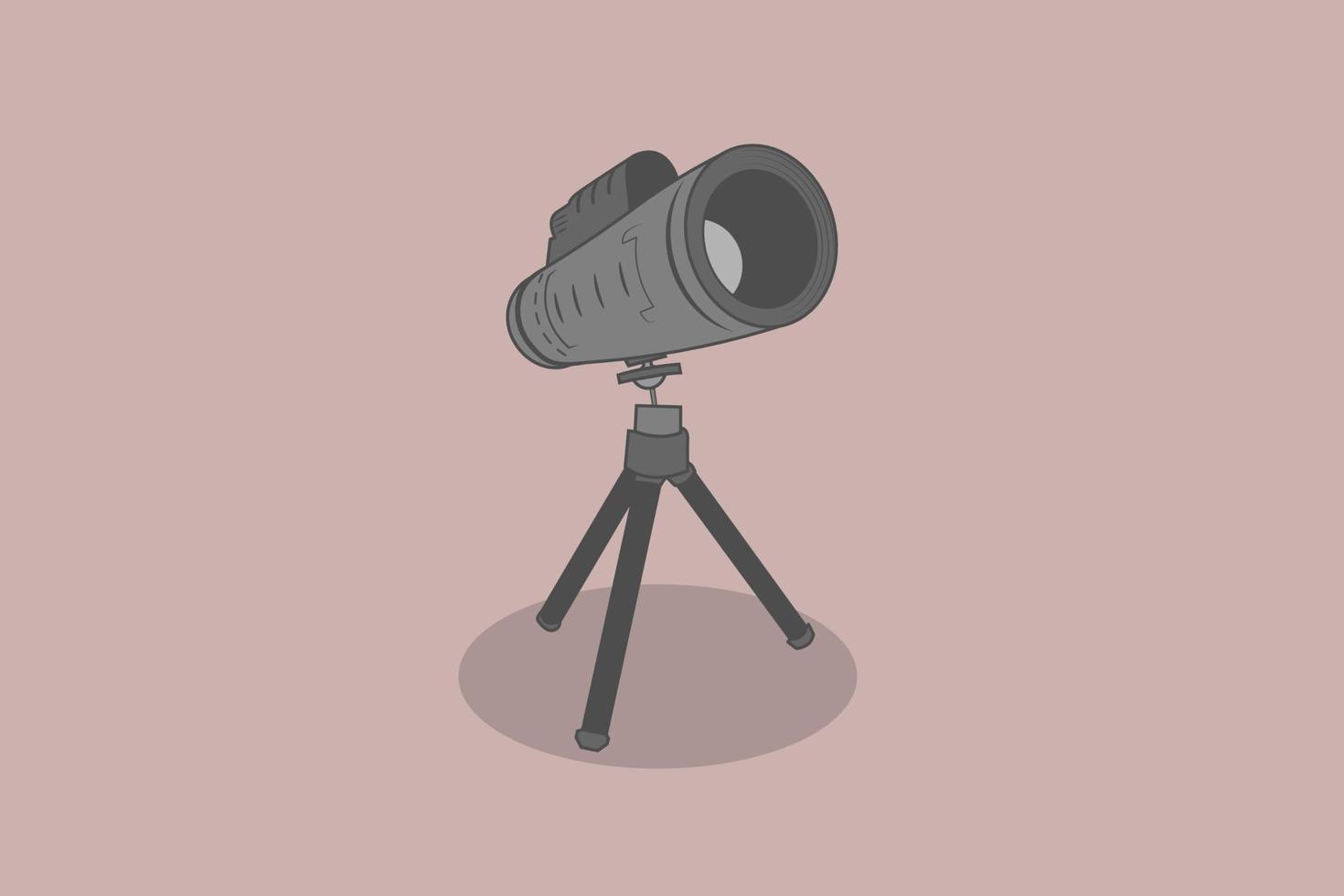 ilustração vetorial de telescópio monocular vetor