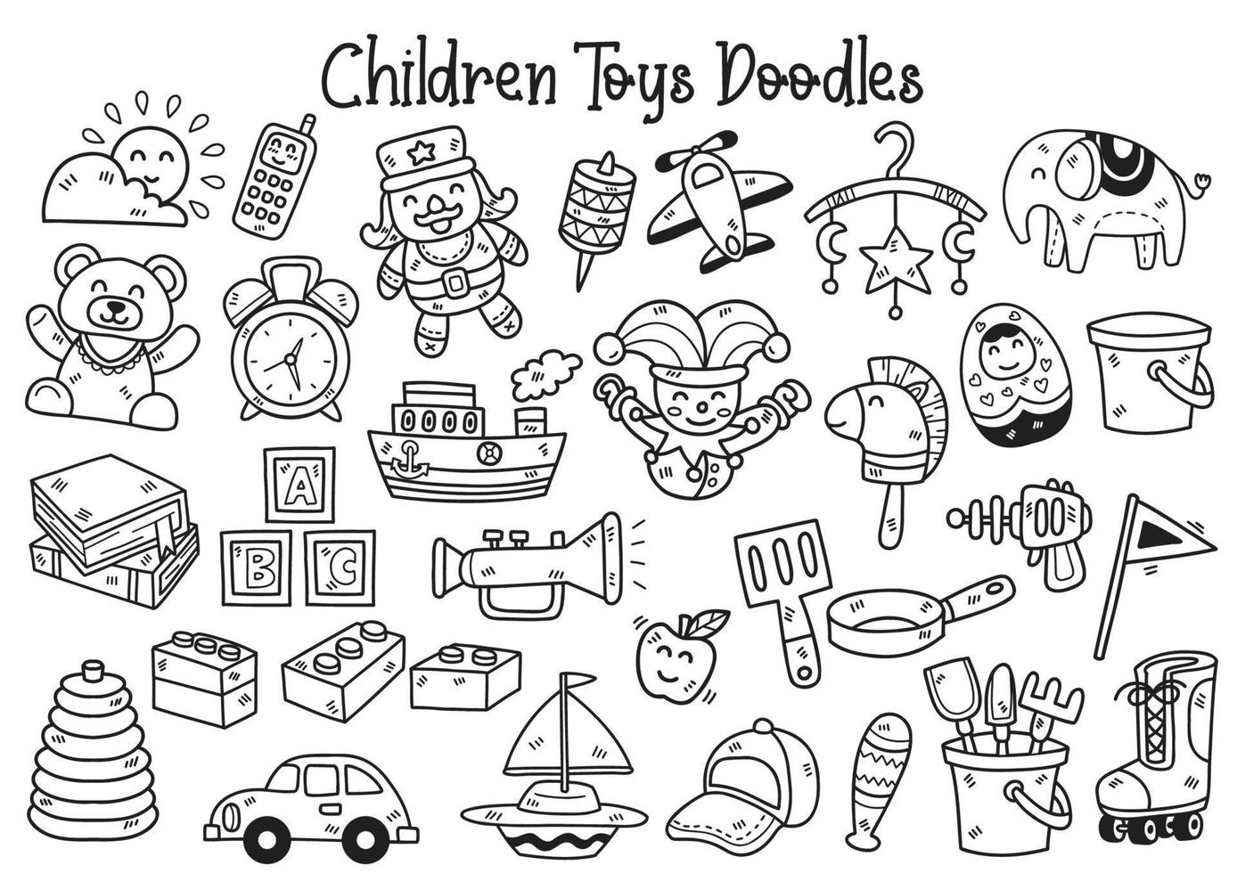 vetor de ilustração de brinquedos de criança para banner