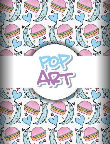 Fundo de pop art vetor