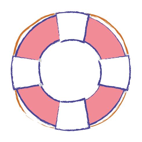 bóia de vida objeto para emergência de segurança vetor