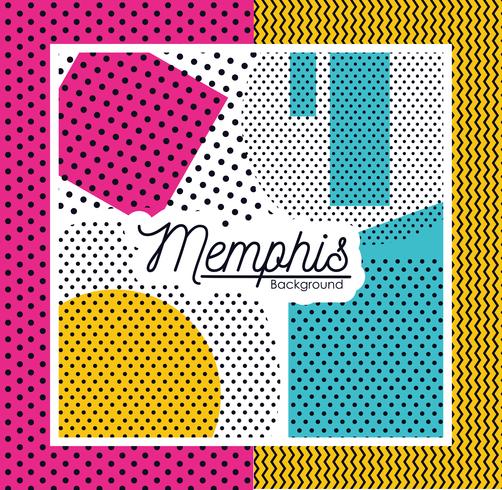 Projeto de fundo colorido de Memphis vetor