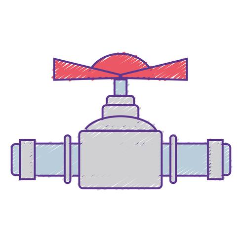 construção de equipamentos de reparação de tubos de canalização ralado vetor