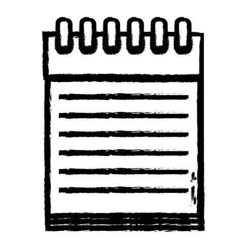 figura projeto de objeto de papéis de caderno para escrever vetor
