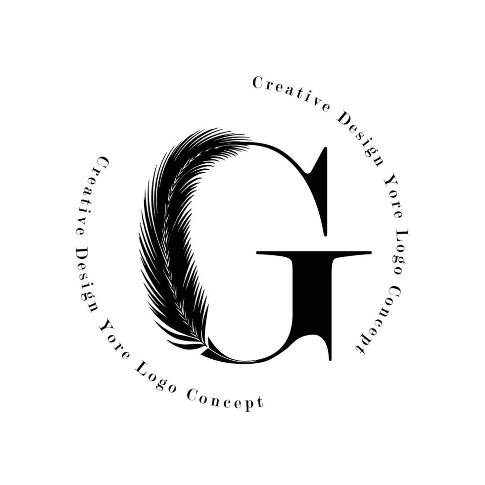 Elegante logotipo da letra g