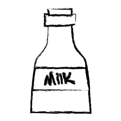 figura fresco leite garrafa produto nutrição vetor