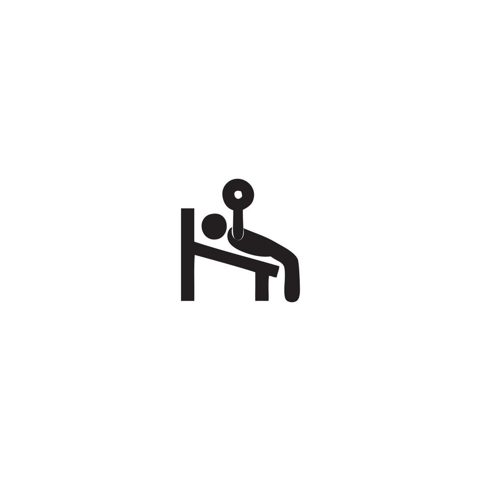 homem pessoas ginásio atlético ginásio musculação exercício treino saudável sinal símbolo ícone vetor