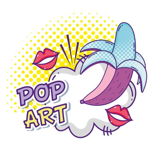 Desenhos animados engraçados de pop art vetor