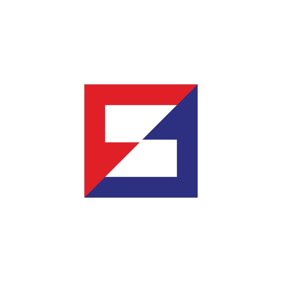 letra s quadrado colorido setas redondas geométricas vetor de logotipo colorido