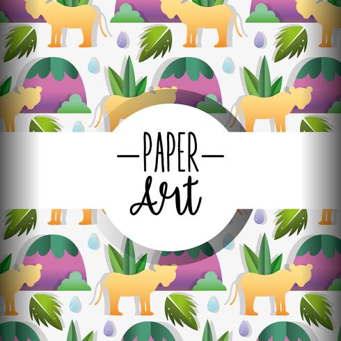 Fundo de arte de papel vetor