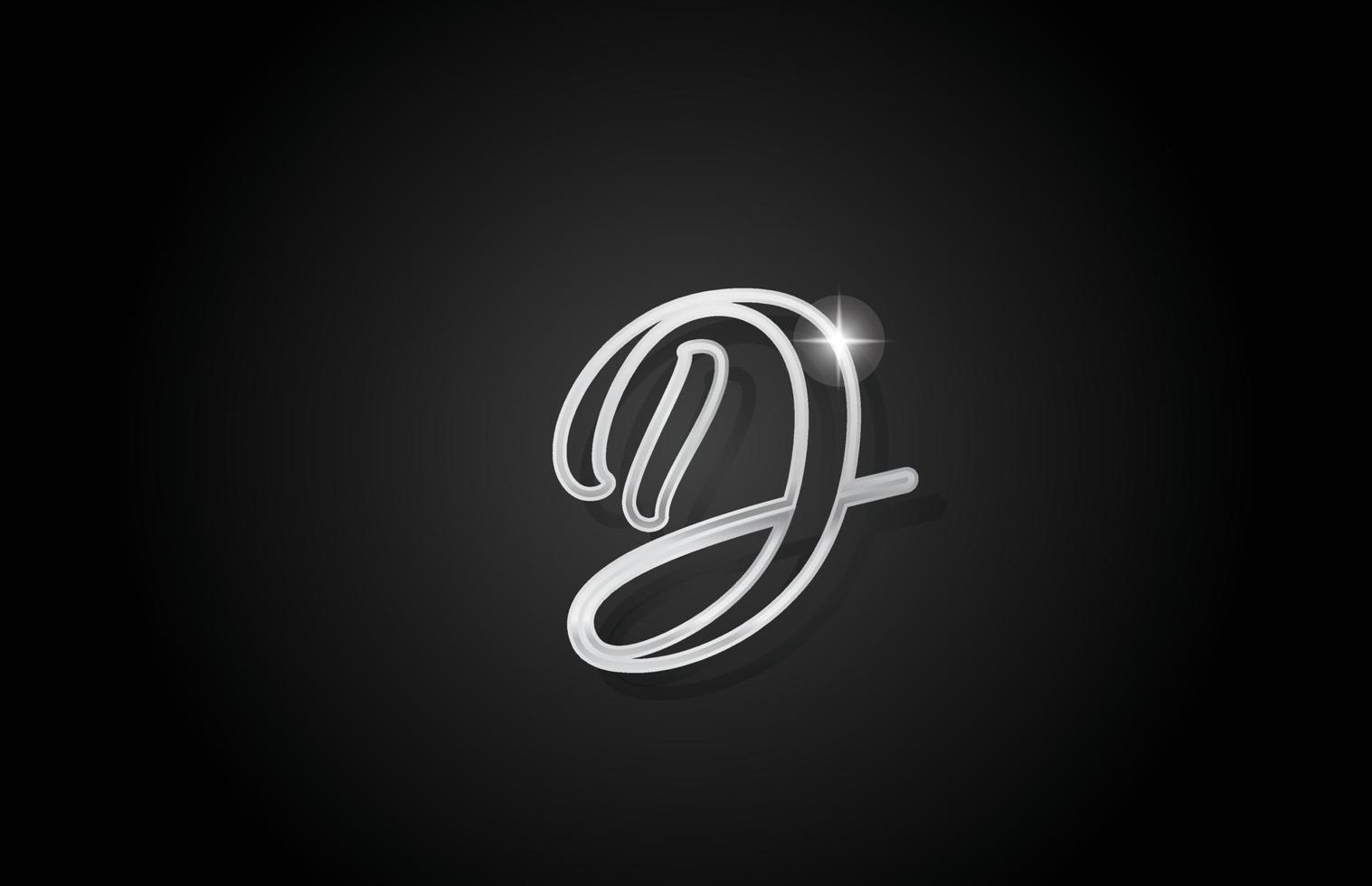 linha cinza d ícone do logotipo da letra do alfabeto. design criativo para negócios e empresa vetor