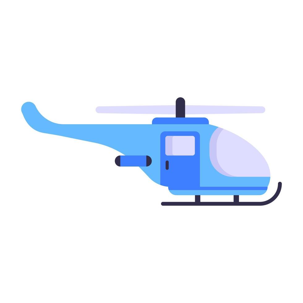 um ícone plano bem projetado de helicóptero vetor