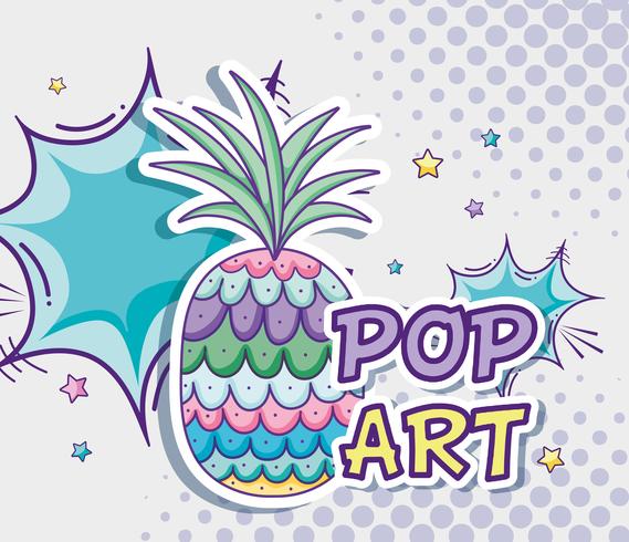 Desenhos animados engraçados de pop art vetor