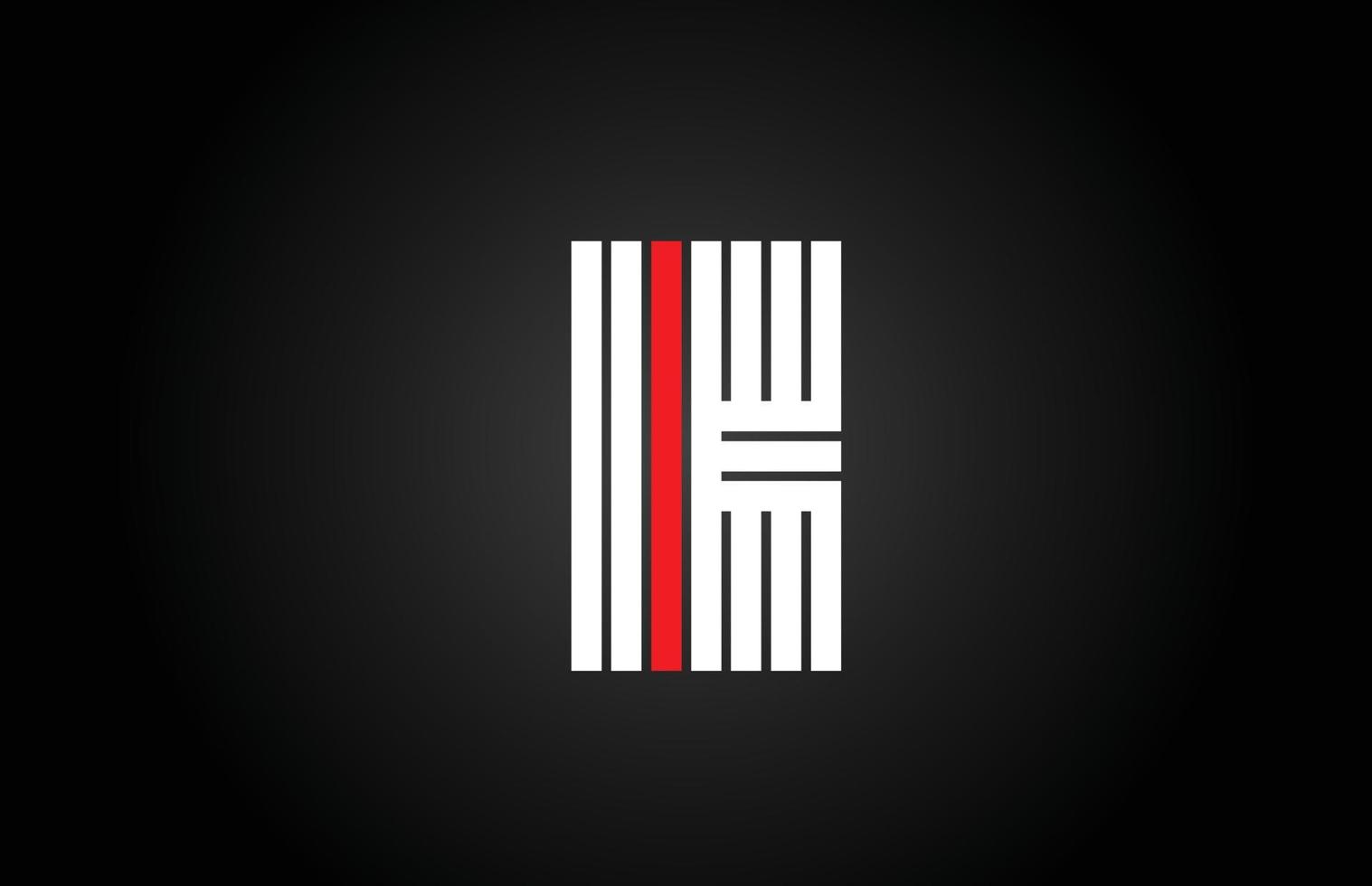 linha h ícone do logotipo da letra do alfabeto. modelo de design criativo para empresa e negócios em branco e preto vetor