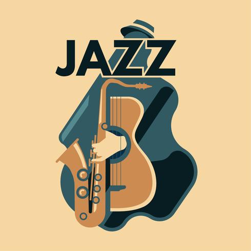 Arte abstrata de jazz para cartaz vetor