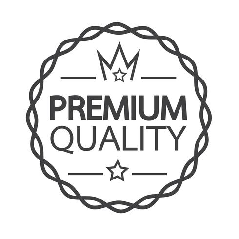 Ícone de crachá de qualidade Premium vetor