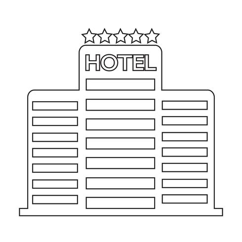 Cinco Estrelas Hotel Icon vetor