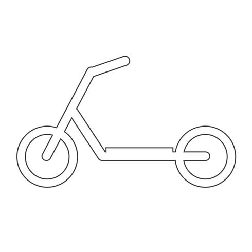 ícone de crianças de scooter vetor