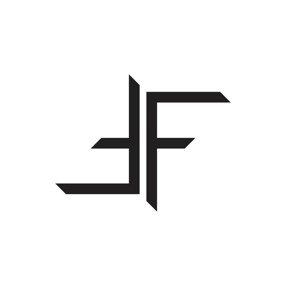 vetor de logotipo de linha de design simples letra tf