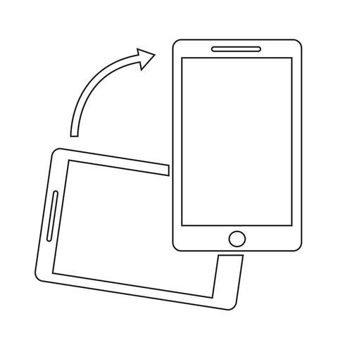 Rodar o ícone do smartphone vetor