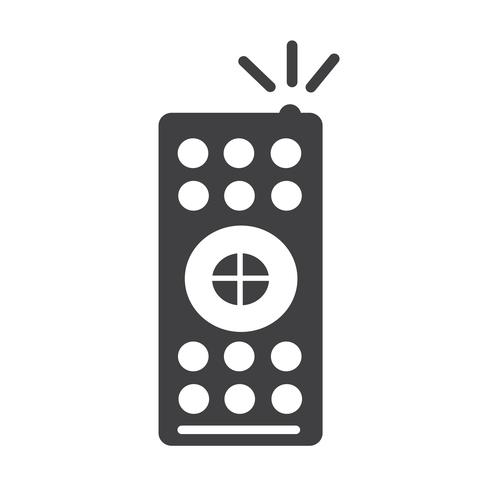 ícone de controle remoto de tv vetor