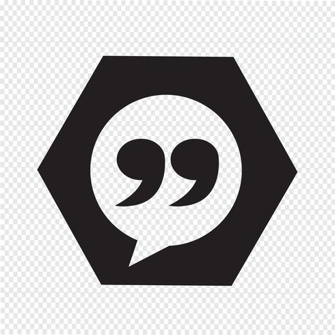 Blockquote sign icon Ilustração vetor