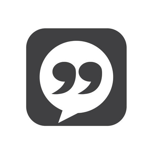 Blockquote sign icon Ilustração vetor