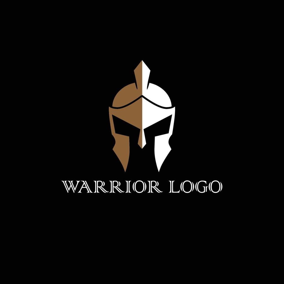 logotipo de capacete de guerreiro esparta de luxo. designs de modelo de logotipo de guerreiro de elite. design de logotipo de equipe de esportes guerreiros vetor