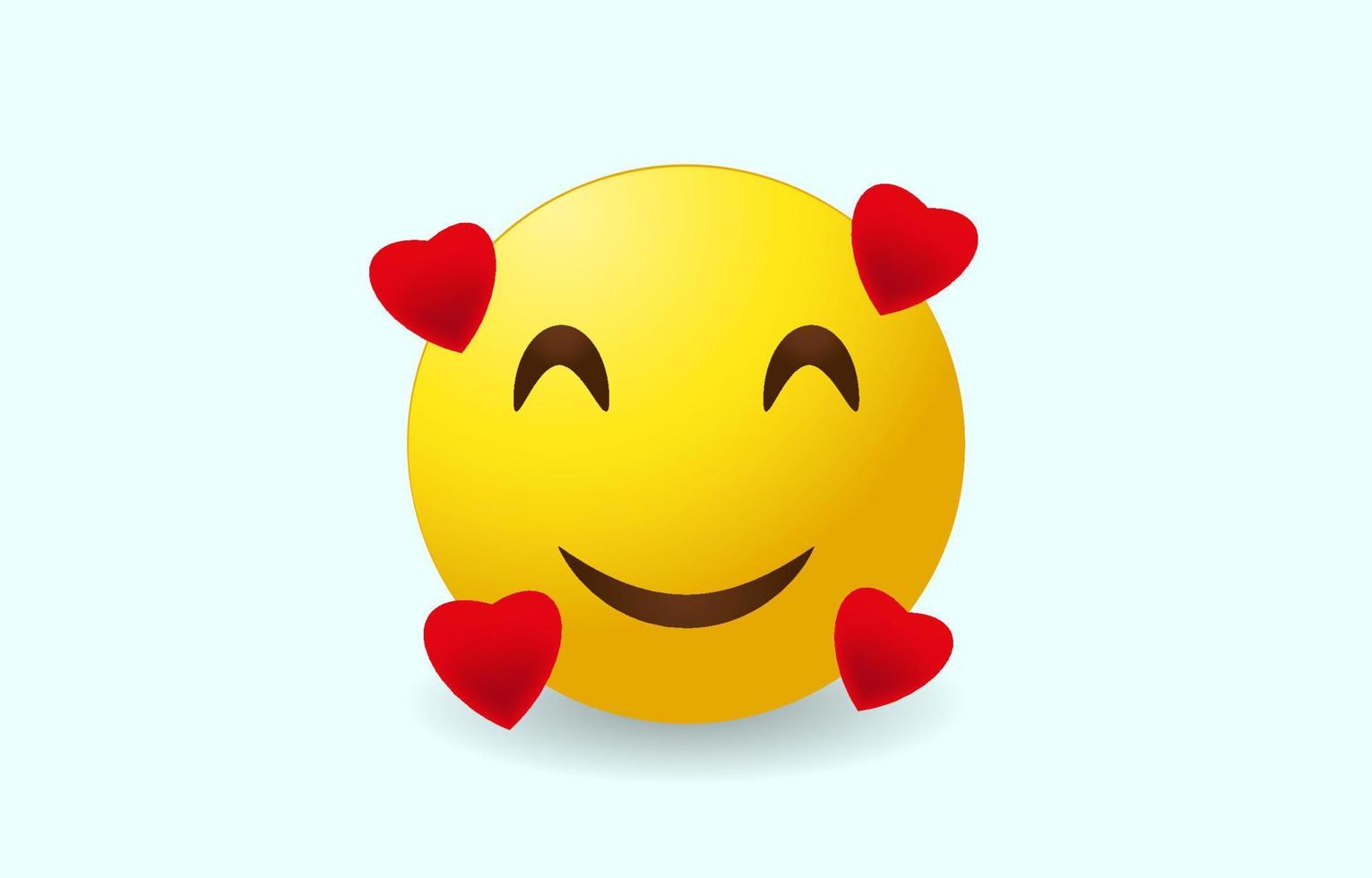 cara de desenho animado emoji feliz vetor