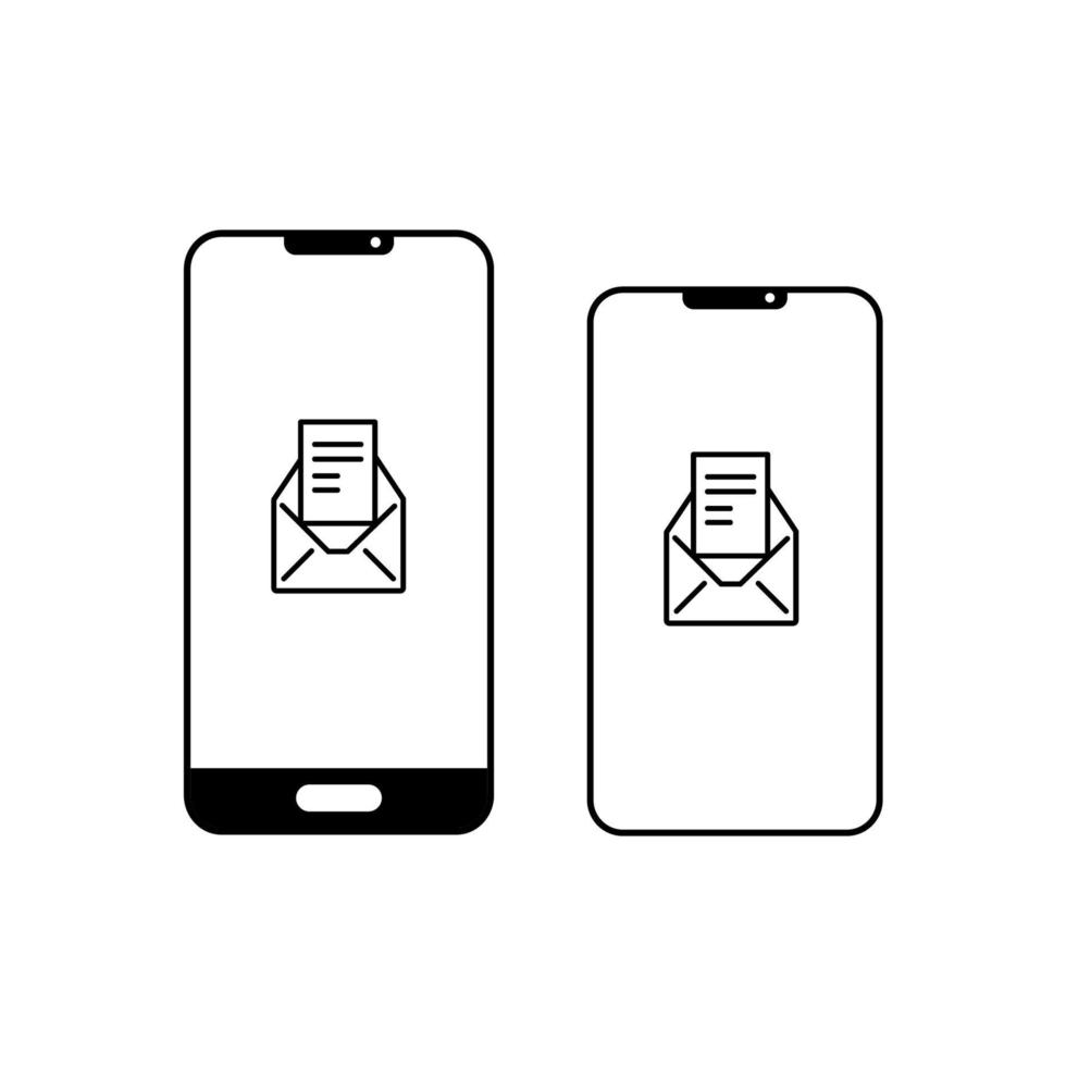 ícone de smartphone. design plano de ícone de telefone de mão. vetor