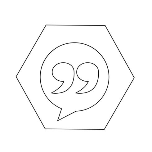 Blockquote sign icon Ilustração vetor