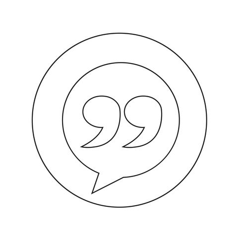 Blockquote sign icon Ilustração vetor