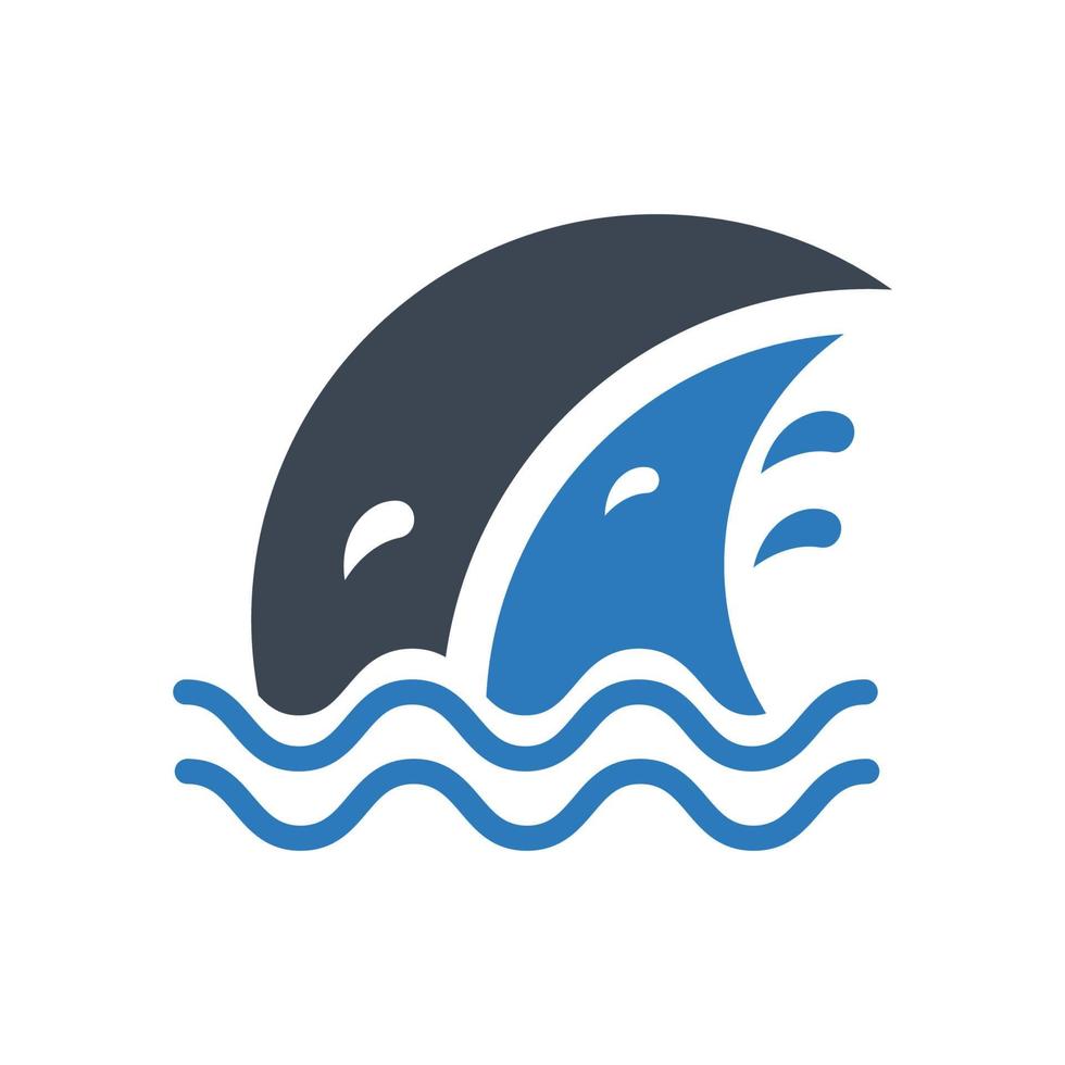 ícone de vetor de oceano de ondas do mar, ícone de onda para web