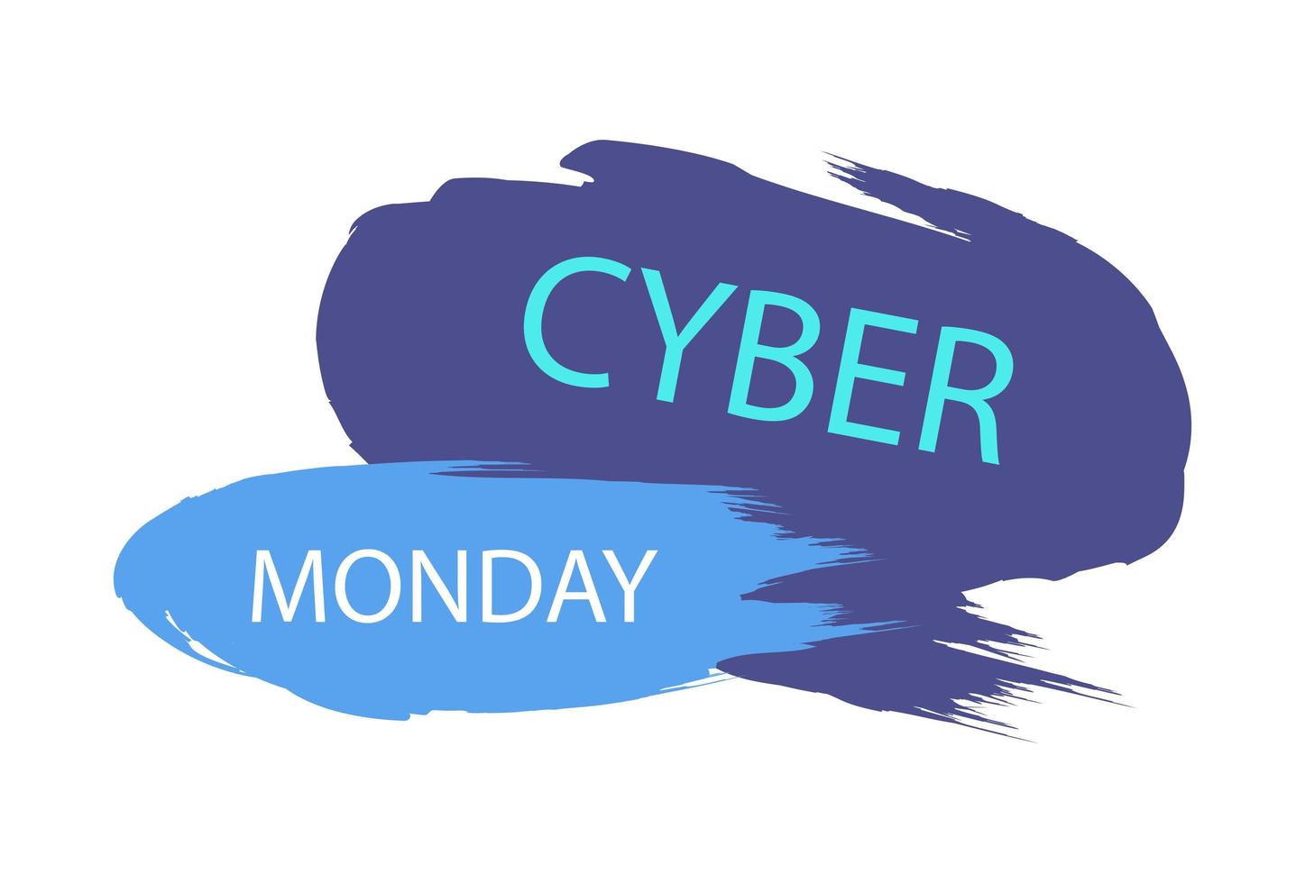 banner web de mancha de tinta, cartão de visita, modelo cyber segunda-feira - vetor