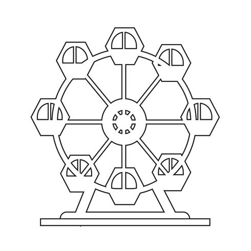 Ícone de roda gigante vetor