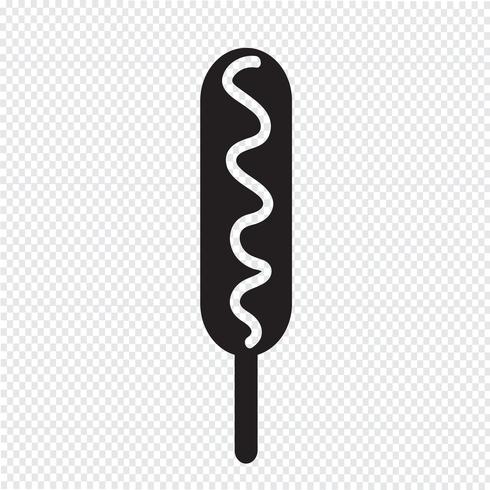 ícone de cachorro-quente de salsicha vetor