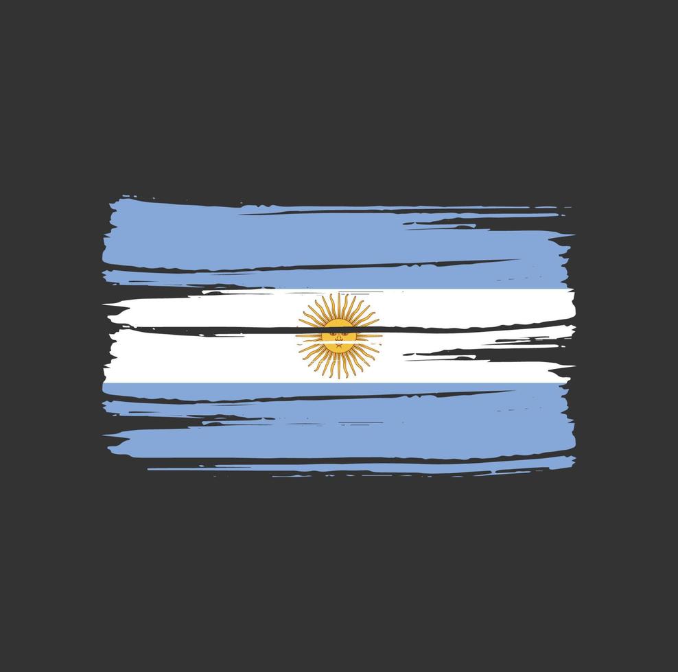 pinceladas de bandeira argentina vetor