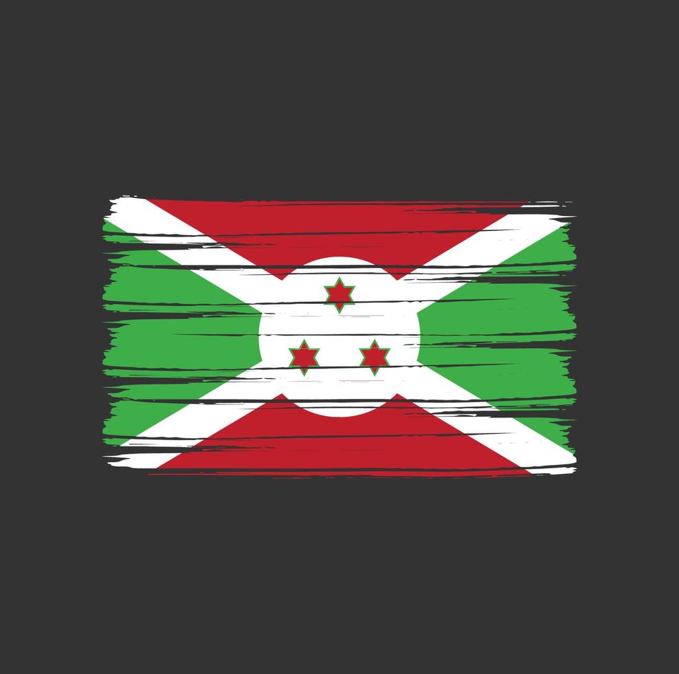 escova de bandeira do burundi vetor