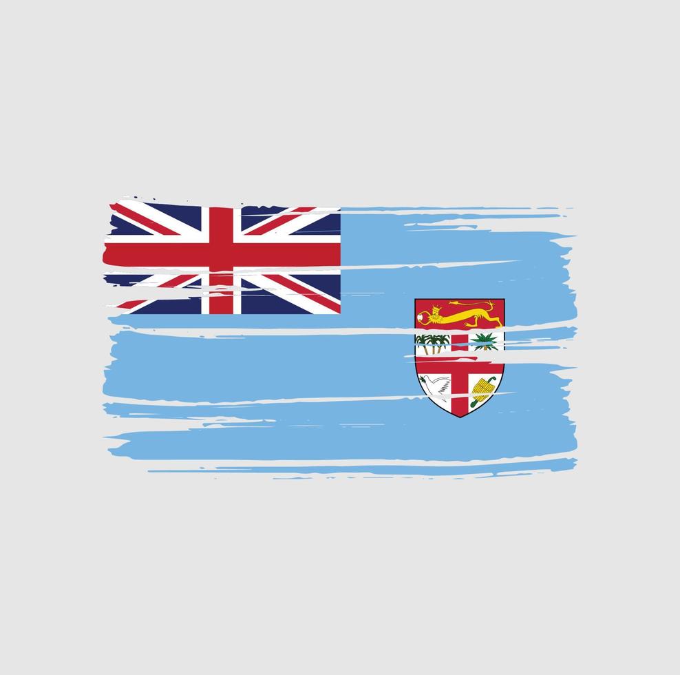 pinceladas de bandeira de fiji vetor