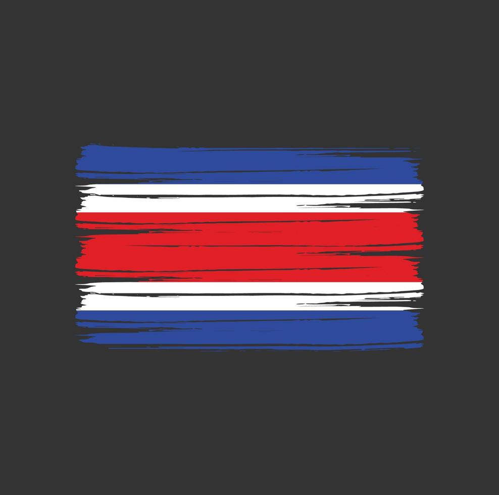 escova de bandeira da costa rica vetor