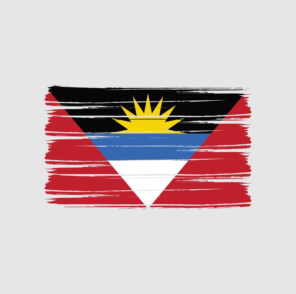 escova de bandeira de antigua e barbuda vetor