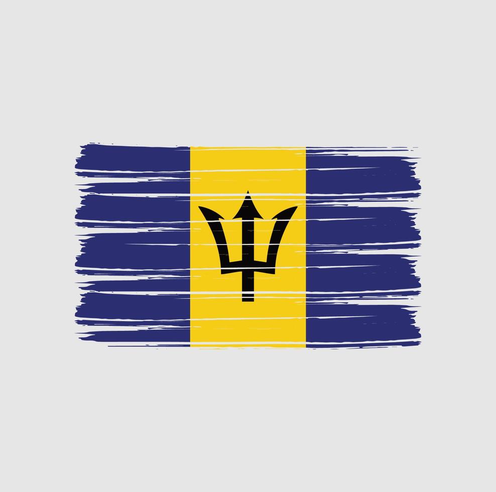 escova de bandeira de barbados vetor